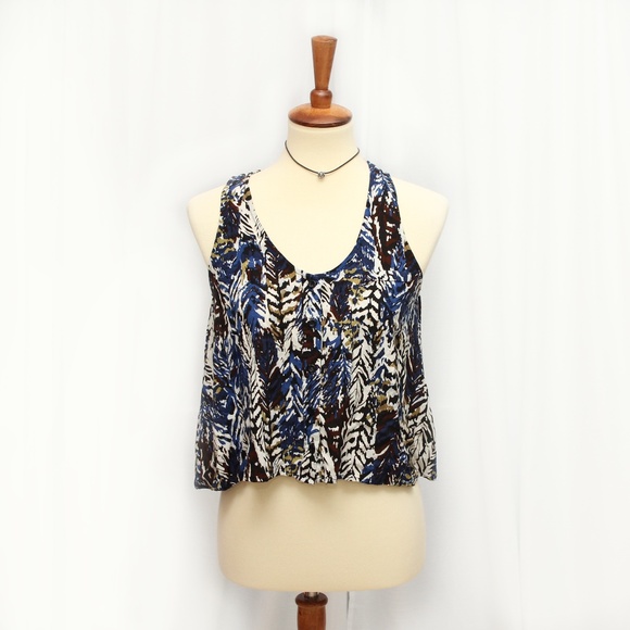 Urban‎ Outfitters Sparkle & Fade  Crop Tank Top Relaxed Fit Sleeveless Medium - Picture 1 of 6
